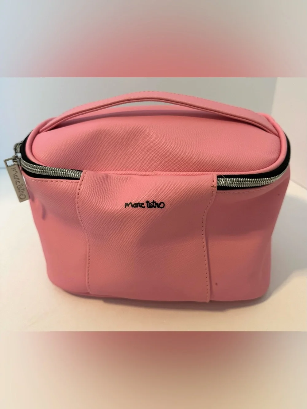 Marc Tetro Yorkie Pink Large Cosmetic Train Case